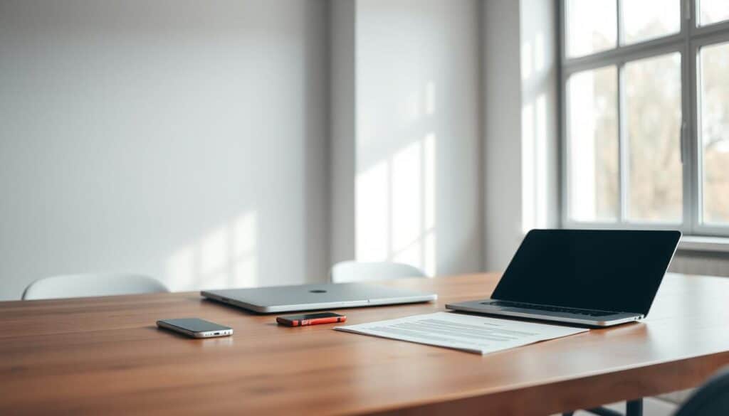 A clean and minimalist office setting with a laptop, a smartphone, and a physical PDF document on a wooden desk. Soft, natural lighting filters through large windows, creating a sense of tranquility and focus. The scene emphasizes the importance of secure PDF processing, with the documents and devices positioned to suggest a streamlined and protected workflow. The overall mood is one of efficiency, professionalism, and attention to digital security. A clean and minimalist office setting with a laptop, a smartphone, and a physical PDF document on a wooden desk. Soft, natural lighting filters through large windows, creating a sense of tranquility and focus. The scene emphasizes the importance of secure PDF processing, with the documents and devices positioned to suggest a streamlined and protected workflow. The overall mood is one of efficiency, professionalism, and attention to digital security.