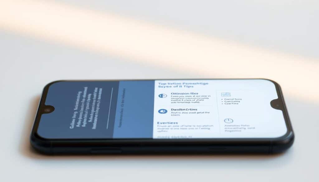 A clean, modern user interface showcasing the Gov.gr Wallet mobile app on a sleek smartphone display. Minimal yet intuitive design, with elegant iconography and clear, organized information architecture. The screen presents a series of optimization tips and best practices, conveying a sense of efficiency and user-centric functionality. Warm, diffused lighting creates a soft, inviting atmosphere, drawing the viewer's attention to the app's key features. The composition maintains a balanced, symmetrical layout, complemented by subtle gradients and a muted color palette to enhance readability and visual harmony.