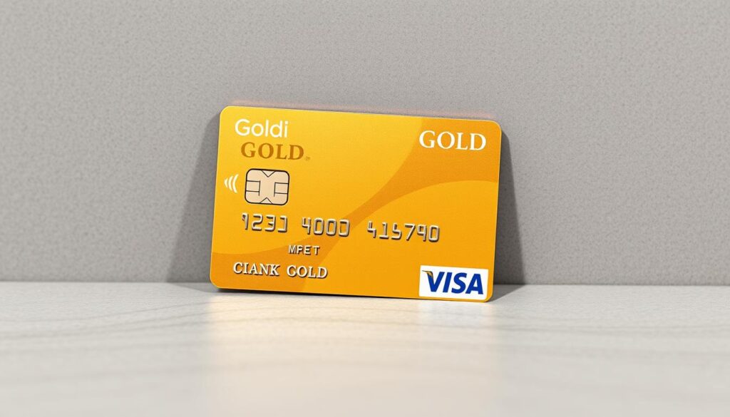 A sleek and sophisticated Visa Gold card, elegantly displayed against a subtly textured background. The card's surface gleams with a metallic luster, reflecting the high-end design and premium features it offers. Soft lighting casts subtle shadows, accentuating the card's contours and lending an air of sophistication. The composition is well-balanced, allowing the card to take center stage while hinting at the broader advantages it provides. Overall, the image conveys a sense of exclusivity, luxury, and the financial benefits associated with the Πειραιώς Visa Gold card. A sleek and sophisticated Visa Gold card, elegantly displayed against a subtly textured background. The card's surface gleams with a metallic luster, reflecting the high-end design and premium features it offers. Soft lighting casts subtle shadows, accentuating the card's contours and lending an air of sophistication. The composition is well-balanced, allowing the card to take center stage while hinting at the broader advantages it provides. Overall, the image conveys a sense of exclusivity, luxury, and the financial benefits associated with the Πειραιώς Visa Gold card.