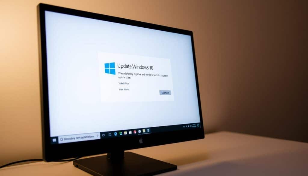 A well-lit, high-resolution image of a modern Windows 10 or Windows 11 desktop computer screen displaying the "Update Windows" dialog box. The desktop background is a simple, muted color scheme, allowing the software update interface to be the focal point. The dialog box prominently features a large "Update Now" button, as well as options to schedule the update or view more details. The computer is positioned at a slight angle, creating a sense of depth and emphasizing the importance of the update process. The overall mood is one of anticipation and readiness to modernize the system, conveying the ease and necessity of keeping Windows up-to-date. A well-lit, high-resolution image of a modern Windows 10 or Windows 11 desktop computer screen displaying the "Update Windows" dialog box. The desktop background is a simple, muted color scheme, allowing the software update interface to be the focal point. The dialog box prominently features a large "Update Now" button, as well as options to schedule the update or view more details. The computer is positioned at a slight angle, creating a sense of depth and emphasizing the importance of the update process. The overall mood is one of anticipation and readiness to modernize the system, conveying the ease and necessity of keeping Windows up-to-date.