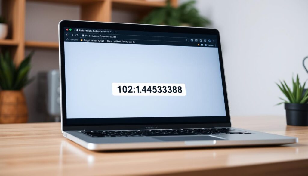 A well-lit, high-resolution photograph of a modern laptop or desktop computer screen displaying the router's web interface, with the router IP address prominently shown in the center of the frame. The image should have a clean, professional appearance, with minimal distractions in the background. The lighting should be soft and diffused, creating a subtle, technical atmosphere. The camera angle should be slightly elevated, providing a clear view of the screen and emphasizing the importance of the router IP address information. The overall composition should be balanced and visually appealing, guiding the viewer's attention to the key details. A well-lit, high-resolution photograph of a modern laptop or desktop computer screen displaying the router's web interface, with the router IP address prominently shown in the center of the frame. The image should have a clean, professional appearance, with minimal distractions in the background. The lighting should be soft and diffused, creating a subtle, technical atmosphere. The camera angle should be slightly elevated, providing a clear view of the screen and emphasizing the importance of the router IP address information. The overall composition should be balanced and visually appealing, guiding the viewer's attention to the key details.