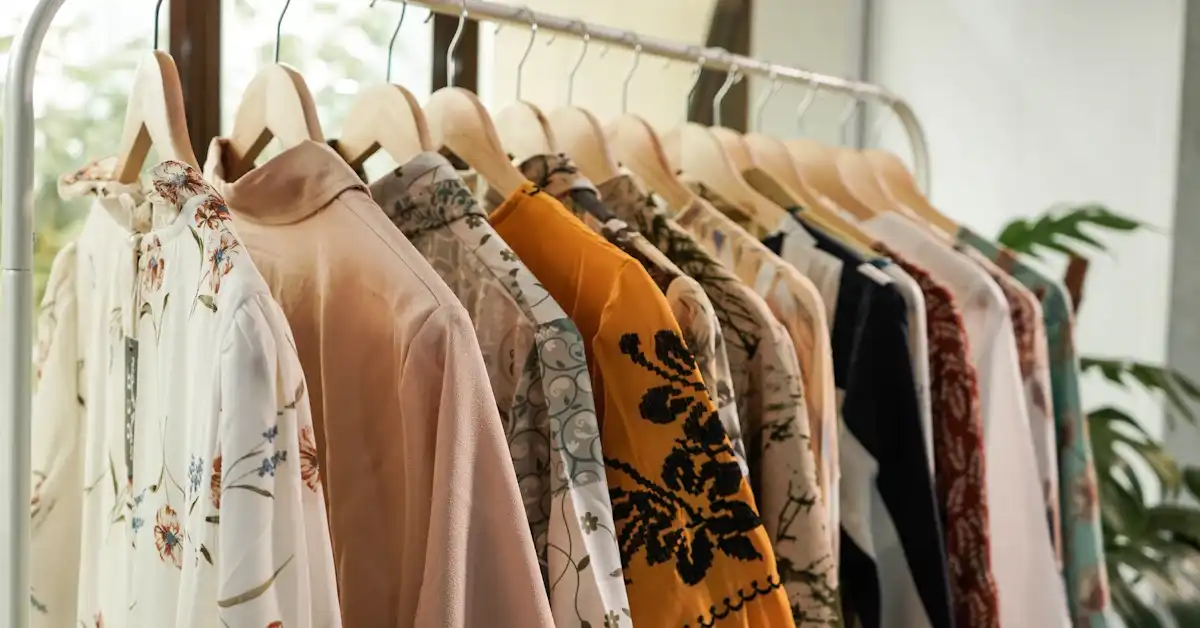 white and brown floral long sleeve shirt